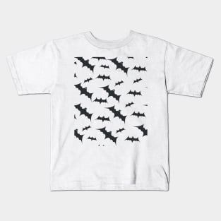 Halloween Bats Flying Pattern Kids T-Shirt